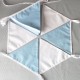 10m Sky Blue and White Fabric Bunting